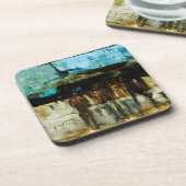 Abstract met foto's van Rocks National Lakeshore Drankjes Onderzetter (Linkerzijde)