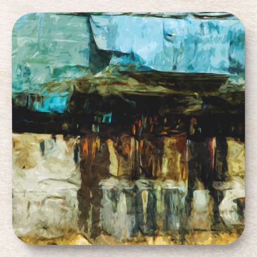 Abstract met foto's van Rocks National Lakeshore Drankjes Onderzetter