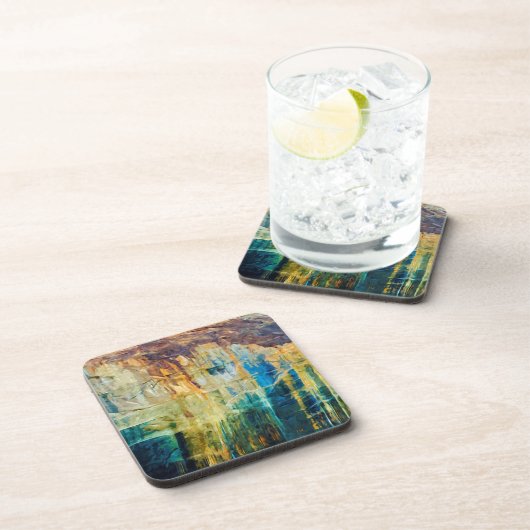 Abstract met foto's van Rocks National Lakeshore Drankjes Onderzetter (Rechterzijde)