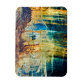 Abstract met foto's van Rocks National Lakeshore Magneet (Verticaal)