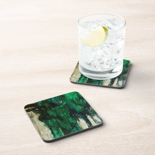 Abstract met foto's van Rocks National Lakeshore Onderzetter (Rechterzijde)