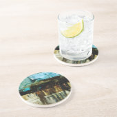 Abstract met foto's van Rocks National Lakeshore Zandsteen Onderzetter (Zijkant)