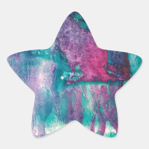 Abstract met inkt gemorst ster sticker