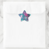Abstract met inkt gemorst ster sticker (Tas)