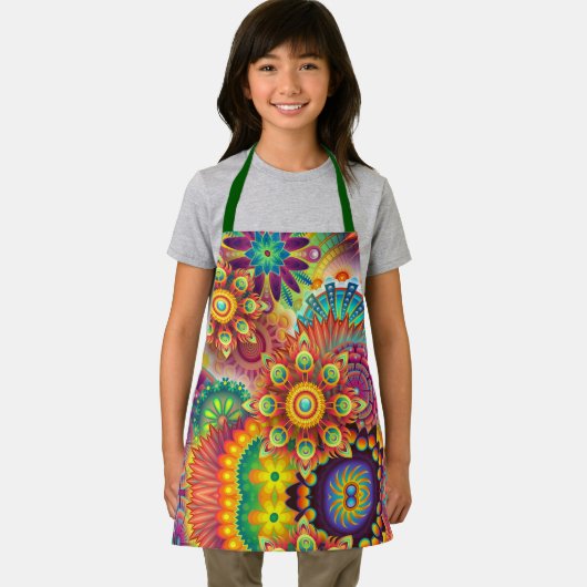 abstract met mandalas-kleurrijk schort (Insitu)