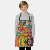 abstract met mandalas-kleurrijk schort (Gedragen)