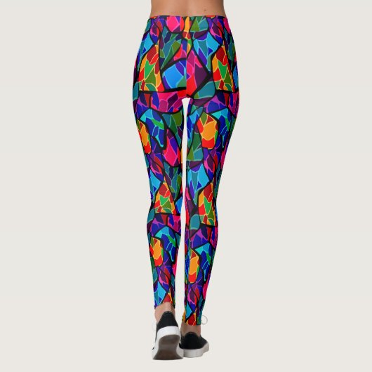 Abstract met meerdere kleuren leggings (Achterkant)