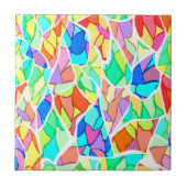 Abstract met meerdere kleuren tegeltje (Voorkant)