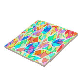 Abstract met meerdere kleuren tegeltje (Zijkant)