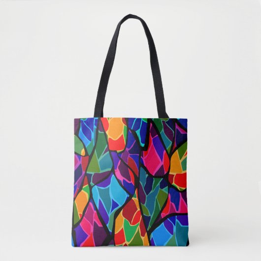 Abstract met meerdere kleuren tote bag (Voorkant)