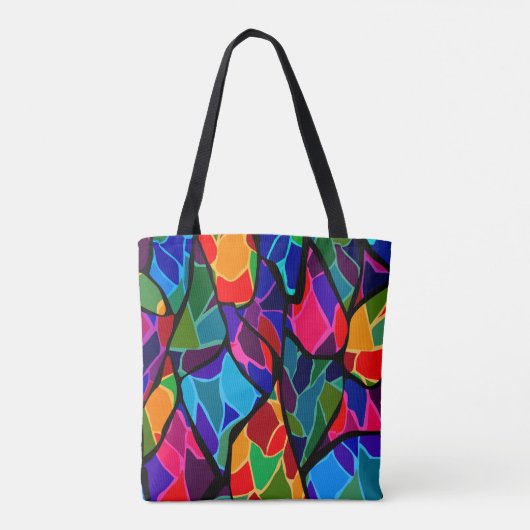 Abstract met meerdere kleuren tote bag (Achterkant)