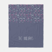 Abstract met monogram fleece deken (Voorkant)