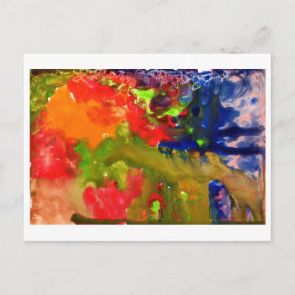 Abstract met oranje #1 briefkaart