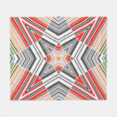 Abstract met sierbekleding gestript naadvormig pat fleece deken (Voorkant (Horizontaal))