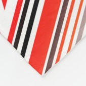 Abstract met sierbekleding gestript naadvormig pat fleece deken (Hoek)