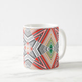 Abstract met sierbekleding gestript naadvormig pat koffiemok (Voorkant rechts)