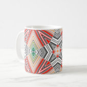 Abstract met sierbekleding gestript naadvormig pat koffiemok (Voorkant links)
