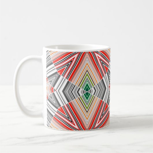 Abstract met sierbekleding gestript naadvormig pat koffiemok (Links)