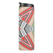 Abstract met sierbekleding gestript naadvormig pat thermosbeker (Geroteerd rechts)