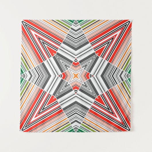 Abstract met sierbekleding gestript naadvormig pat wandkleed (Voorkant)