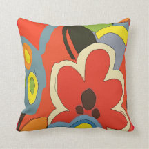 Abstract met tropische bloemen