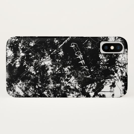 Abstract met Urban Grunge Black en White Scratch Case-Mate iPhone Case (Achterkant (horizontaal))