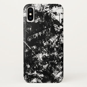 Abstract met Urban Grunge Black en White Scratch Case-Mate iPhone Case