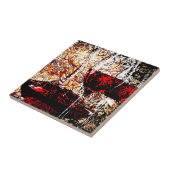 Abstract met wijn tegeltje (Zijkant)