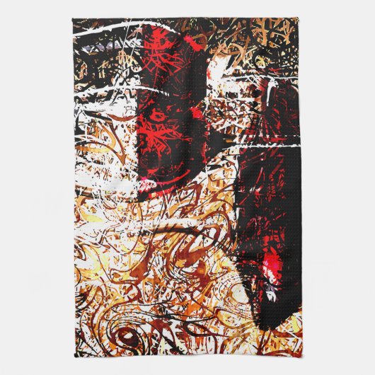 Abstract met wijn theedoek (Verticaal)