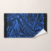 Abstract met zwarte en blauwe tribale bad handdoek (Handdoek)