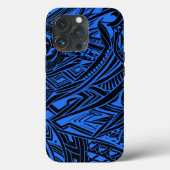 Abstract met zwarte en blauwe tribale Case-Mate iPhone case (Achterkant)