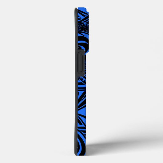 Abstract met zwarte en blauwe tribale Case-Mate iPhone case (Achterkant / Rechts)