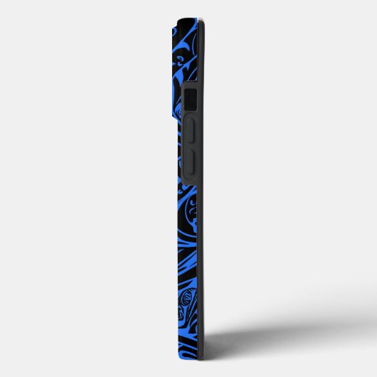 Abstract met zwarte en blauwe tribale Case-Mate iPhone case (Achterkant / Links)