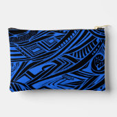 Abstract met zwarte en blauwe tribale etui (Achterkant)