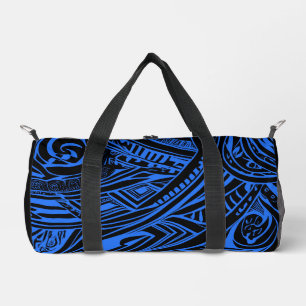 Abstract met zwarte en blauwe tribale plunjezak