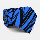Abstract met zwarte en blauwe tribale stropdas (Opgerold)