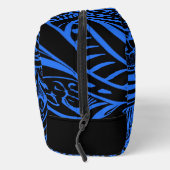 Abstract met zwarte en blauwe tribale toilettasje (Rechts)