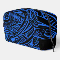 Abstract met zwarte en blauwe tribale