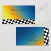 Abstract met zwarte en witte Gecontroleerde Grens Visitekaartje (Voorkant / Achterkant)