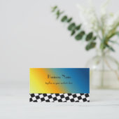 Abstract met zwarte en witte Gecontroleerde Grens Visitekaartje (Staand voorkant)