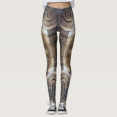 abstract metaalontwerp voor pantsering leggings (Voorkant)