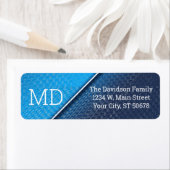 Abstract Metallic Blauw Oppervlak Etiket (Insitu)