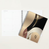Abstract metallisch patroon met monogram Initialen Planner (Display)