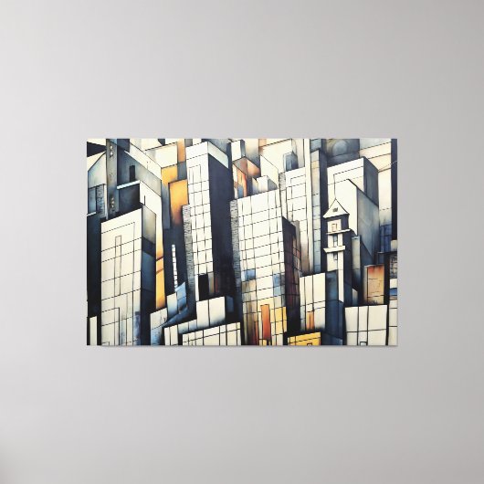 Abstract Metropolis Canvas Afdruk (Voorkant)