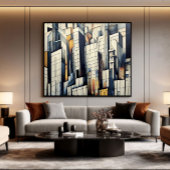 Abstract Metropolis Canvas Afdruk