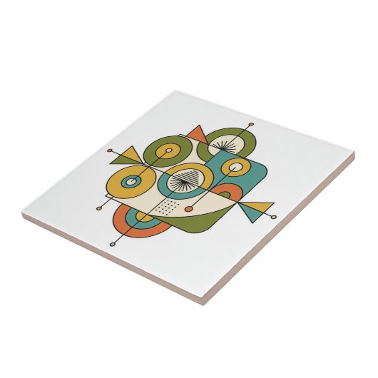 Abstract Mid-Century Modern Motif #1 ID1224 Tegeltje (Zijkant)