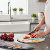 Abstract Mid-Century Modern Script Cutting Board Snijplank