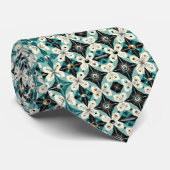 Abstract Mid Century Modern Starburst DIamond Stropdas (Opgerold)