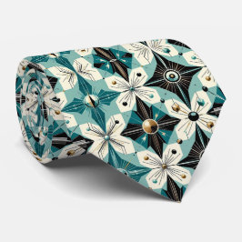 Abstract Mid Century Modern Starburst DIamond Stropdas