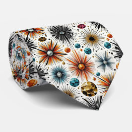 Abstract Mid Century Modern Starburst Diamond Stropdas